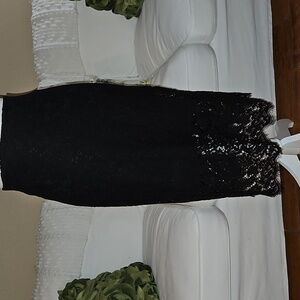 New York & Company Eva Mendez Black Lace Skirt Size XL